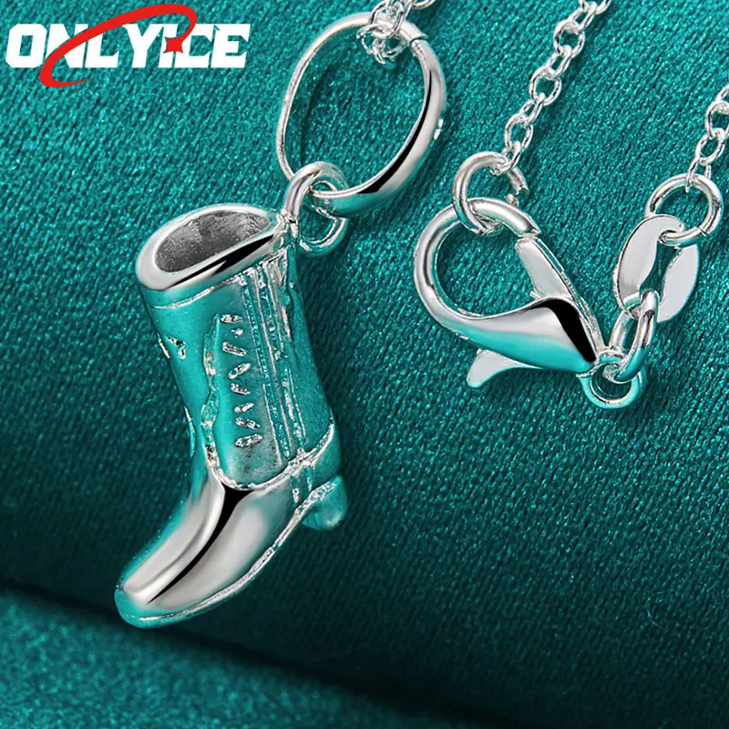 925 Sterling Silver Army Boots Model Pendant Necklace 16-30 Inch Snake Chain Men Ladies Party Engagement Wedding Jewelry
925 Sterling Silver Army Boots Model Pendant Necklace 16-30 Inch Snake Chain Men Ladies Party Engagement Wedding Jewelry