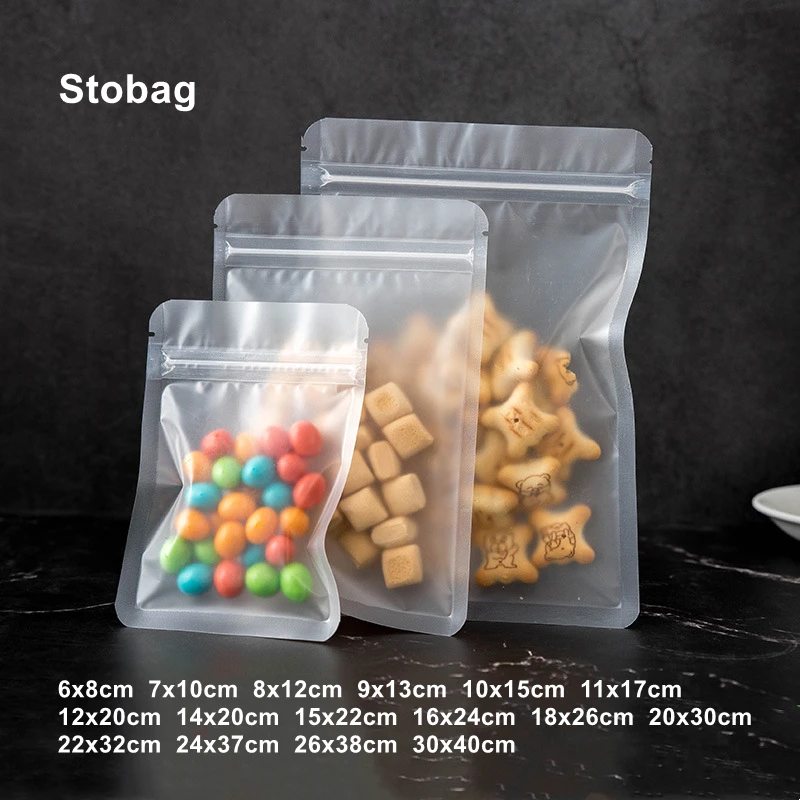 StoBag Frosted Food Packaging Ziplock Bags Transparent Sealed Storage Matte Clear Pouches Candy Tea Nuts Dried Fruit Reusable
StoBag Frosted Food Packaging Ziplock Bags Transparent Sealed Storage Matte Clear Pouches Candy Tea Nuts Dried Fruit Reusable