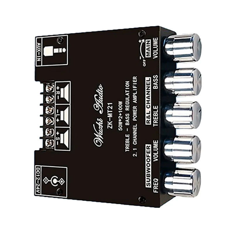 RISE-ZK-MT21 2,1-Channel BT5.0 + AUX цифровой усилитель мощности, плата модуля TPA3116 50Wx2 + 100 Вт, мощный стерео усилитель мощности
RISE-ZK-MT21 2,1-Channel BT5.0 + AUX цифровой усилитель мощности, плата модуля TPA3116 50Wx2 + 100 Вт, мощный стерео усилитель мощности