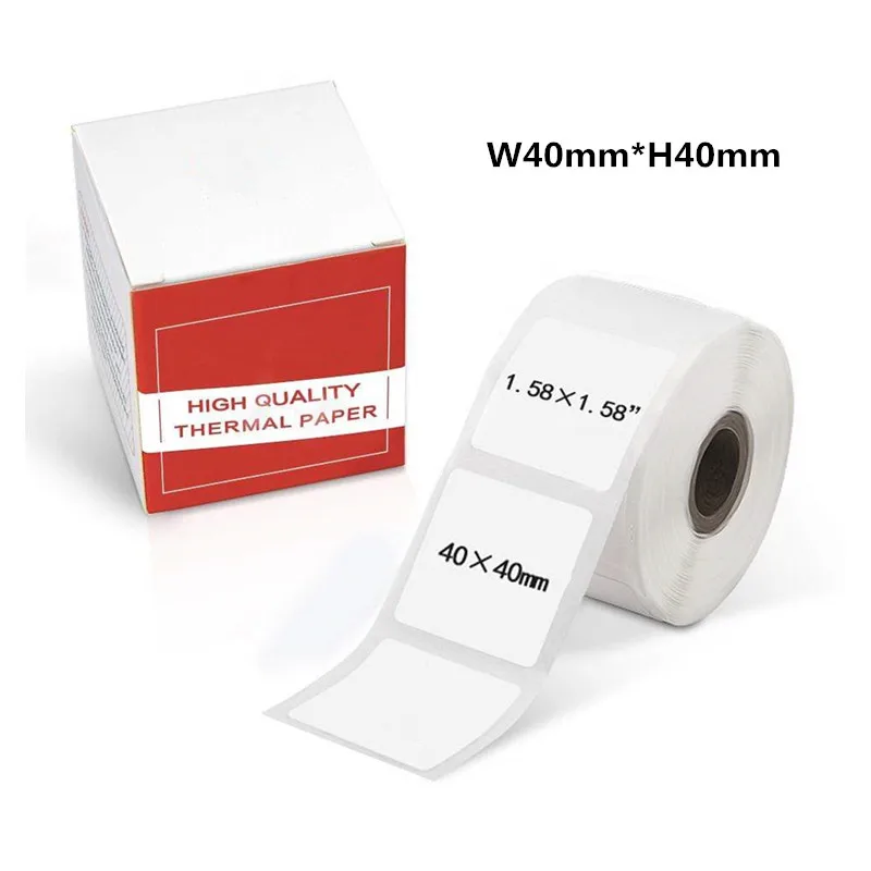40x40mm white square sticker thermal label for M110/M200/M220 printer 180 sheets/roll
40x40mm white square sticker thermal label for M110/M200/M220 printer 180 sheets/roll