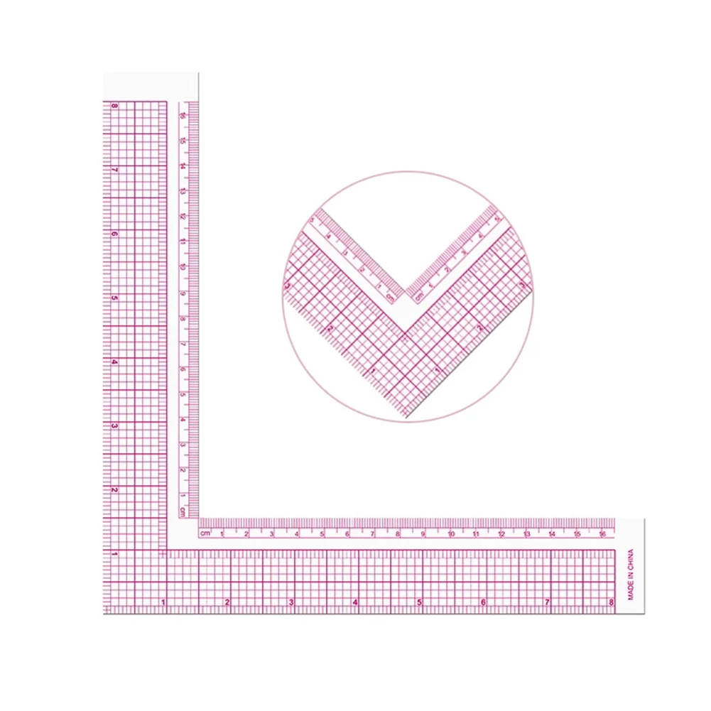 Built-in Scale 21.5x21.5cm L-shaped Right Angle Gauge Plastic Patchwork Ruler Drawing Cutting Plate Making
Built-in Scale 21.5x21.5cm L-shaped Right Angle Gauge Plastic Patchwork Ruler Drawing Cutting Plate Making