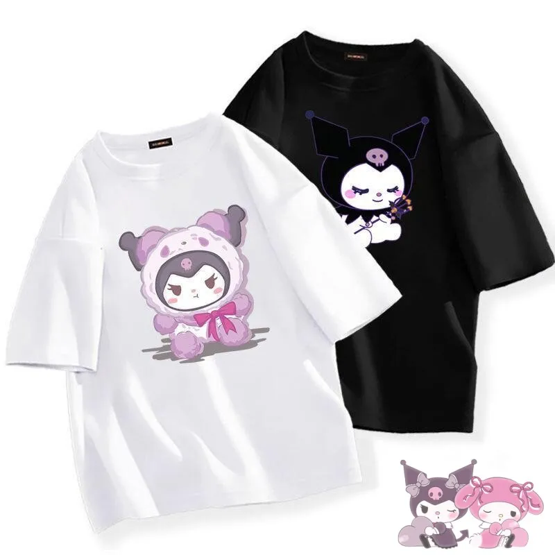 Anime Kuromi Short Sleeved Summer Child Cartoon Casual T-Shirt Breathable and Comfortable Loose Men and Women's Tops Couple Gift
Anime Kuromi Short Sleeved Summer Child Cartoon Casual T-Shirt Breathable and Comfortable Loose Men and Women's Tops Couple Gift