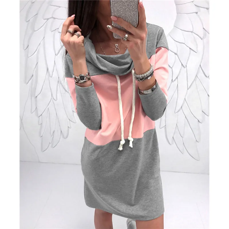 2023 Spring Oversize Women's Dress Turtleneck Drawstring Patchwork Long Sleeve Casual Dresses Female Loose Fashion Lady Clothes
2023 Spring Oversize Women's Dress Turtleneck Drawstring Patchwork Long Sleeve Casual Dresses Female Loose Fashion Lady Clothes