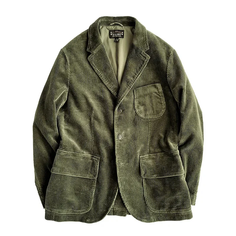 Safari Jacket for Men Corduroy Multi-pockets Spring Autumn Classic Blazer American Vintage Suit
Safari Jacket for Men Corduroy Multi-pockets Spring Autumn Classic Blazer American Vintage Suit