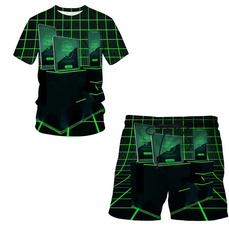 Summer 3D Print Short Sleeve Shirt Men with Short Creative Technology Oversized Male Clothes Outfits O-Neck Casual Tracksuit Set
Summer 3D Print Short Sleeve Shirt Men with Short Creative Technology Oversized Male Clothes Outfits O-Neck Casual Tracksuit Set