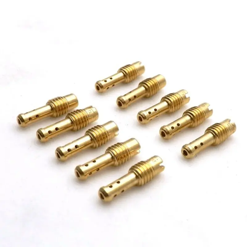 10pcs/Set Motorcycle Pilot Jet 8 Bleed Holes Pilot Jet Motorbike Accessories For Mikuni VM TM TMX Carburetor 10-32.5
10pcs/Set Motorcycle Pilot Jet 8 Bleed Holes Pilot Jet Motorbike Accessories For Mikuni VM TM TMX Carburetor 10-32.5
