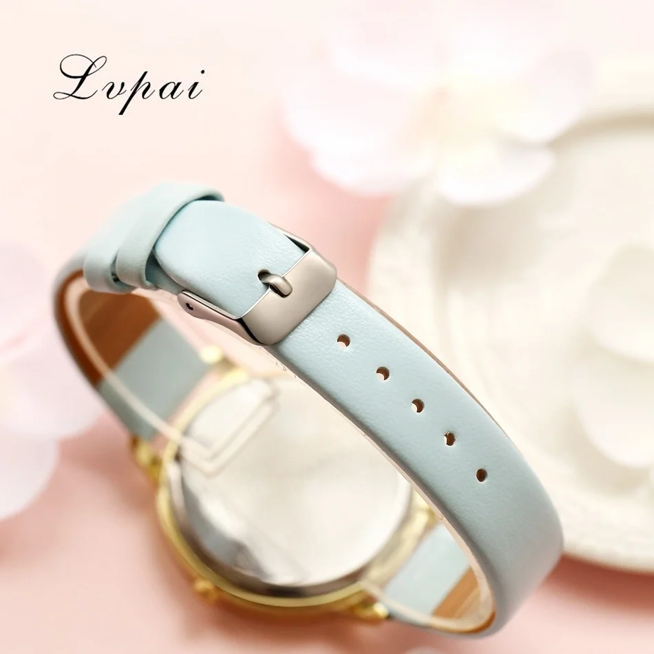 Часы Lvpai женские деловые брендовые модные простые наручные с кожаным ремешком