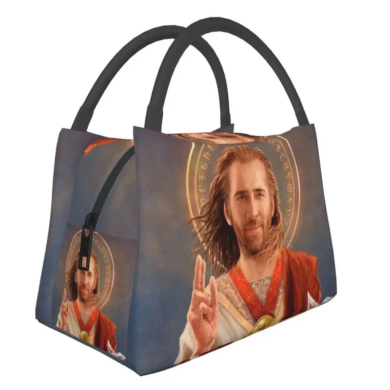 Saint Nicolas Cage Insulated Lunch Tote Bag for Women Funny Meme Portable Cooler Thermal Bento Box Outdoor Camping Travel
Saint Nicolas Cage Insulated Lunch Tote Bag for Women Funny Meme Portable Cooler Thermal Bento Box Outdoor Camping Travel