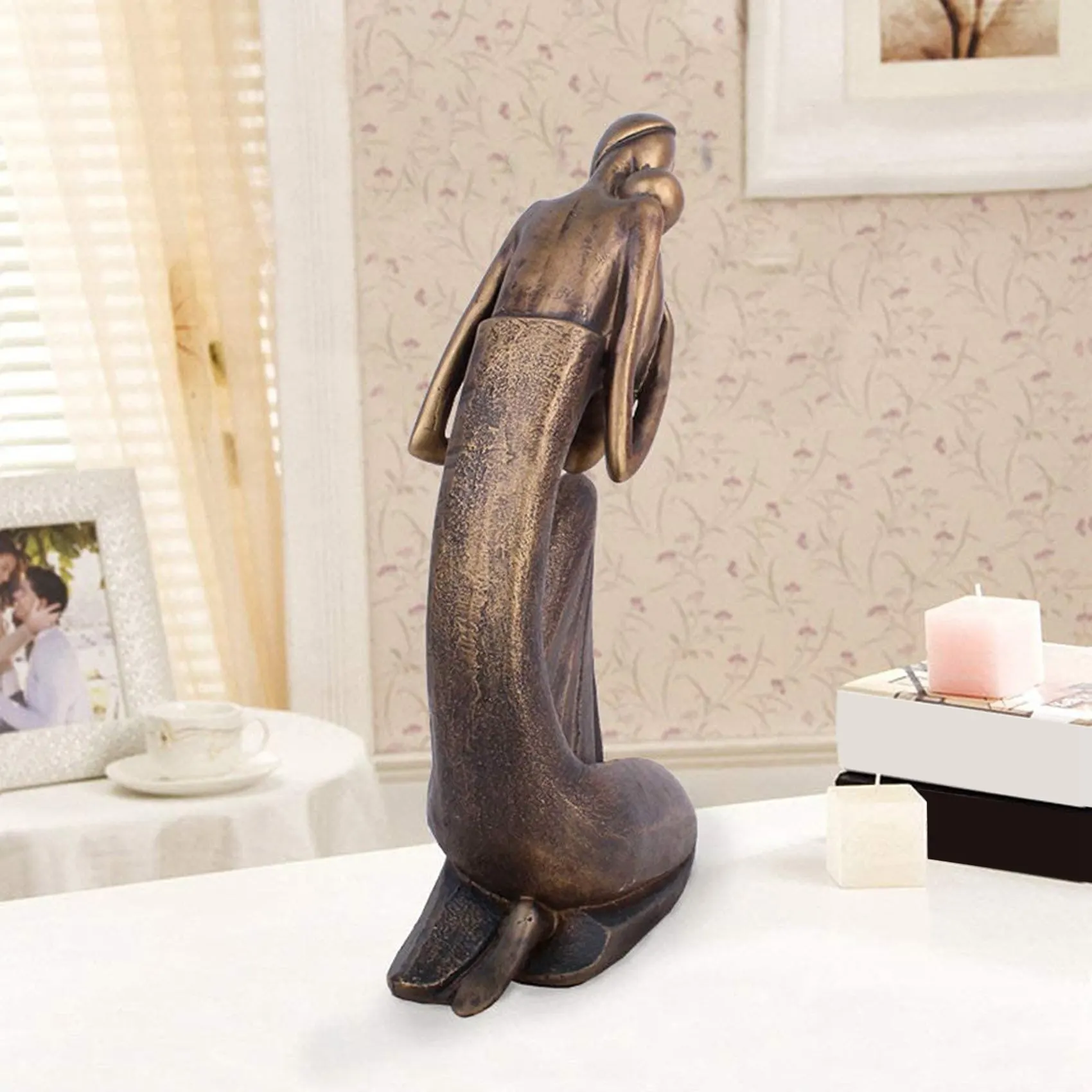 Статуя для матери и ребенка, бронзовая скульптура для матери и ребенка, ремесла из смолы для гостиной, спальни, кабинета 
Статуя для матери и ребенка, бронзовая скульптура для матери и ребенка, ремесла из смолы для гостиной, спальни, кабинета