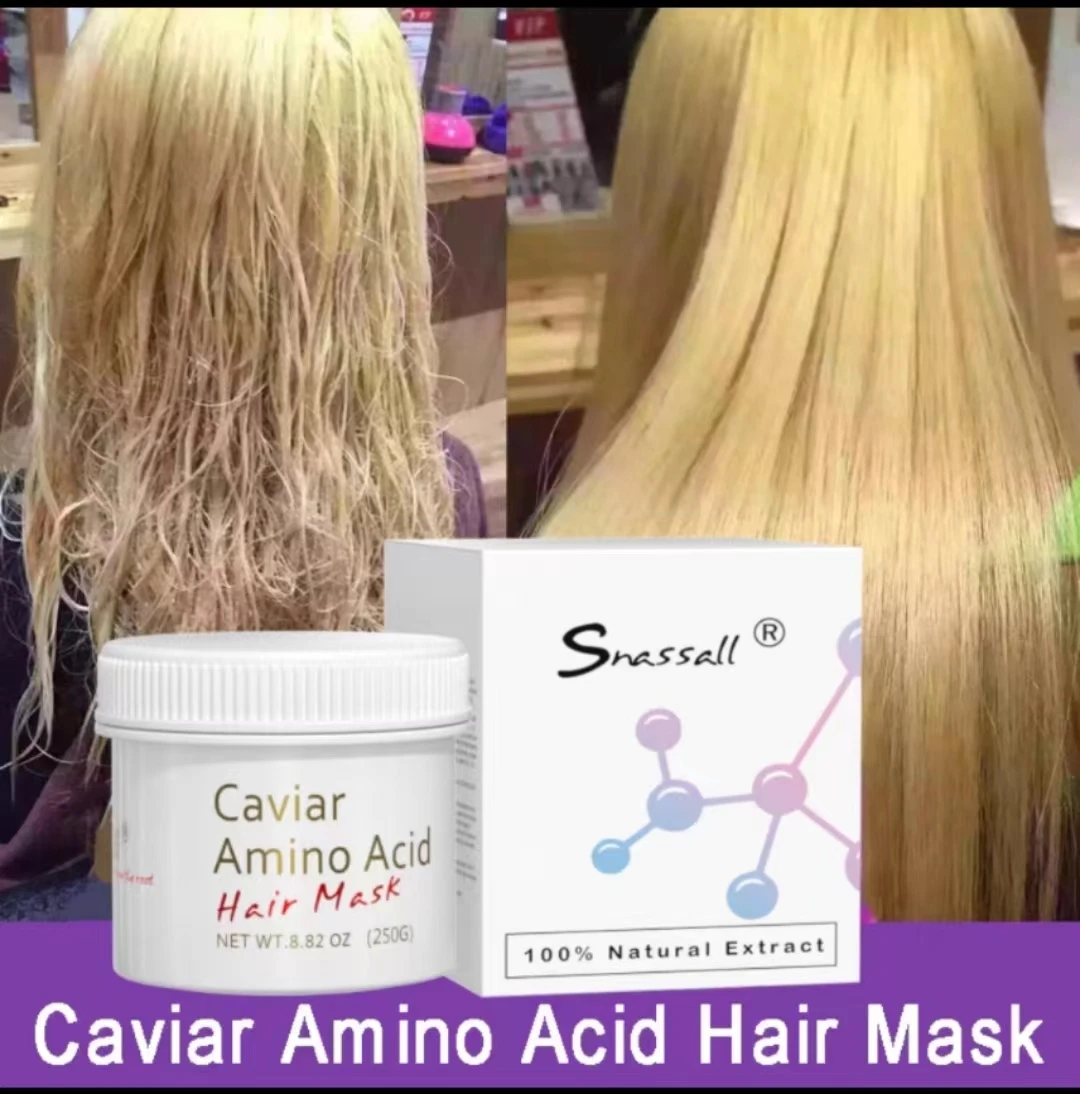 

Snassell Caviar Amino Acid Moisturizing Hair Mask improves hair dryness, split ends, splitting and perming damaged hair care