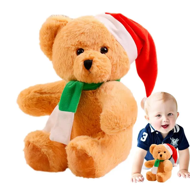 Christmas Plush Bear Soft Fuzzy Bear Doll With Christmas Hat Christmas Party Supplies For Living Room Bedroom Nursery Room Study
Christmas Plush Bear Soft Fuzzy Bear Doll With Christmas Hat Christmas Party Supplies For Living Room Bedroom Nursery Room Study