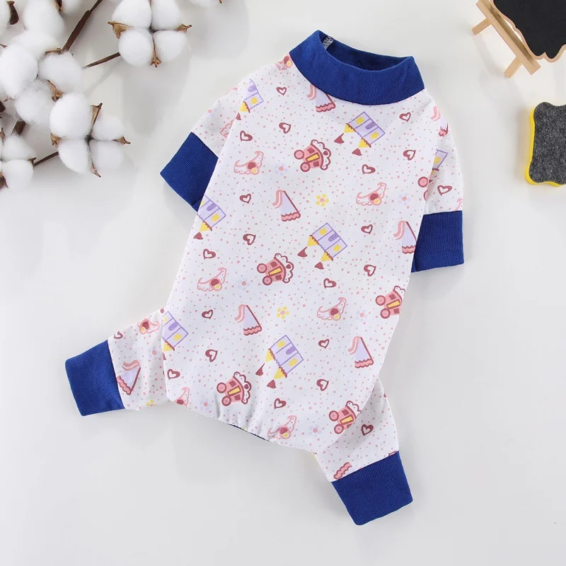 Spring Dog Jumpsuit Pajamas Soft Breathable Cotton Clothes For Small Dogs Poodle Yorkshire Pet Apparel Cute Puppy Bodysuits 
Spring Dog Jumpsuit Pajamas Soft Breathable Cotton Clothes For Small Dogs Poodle Yorkshire Pet Apparel Cute Puppy Bodysuits