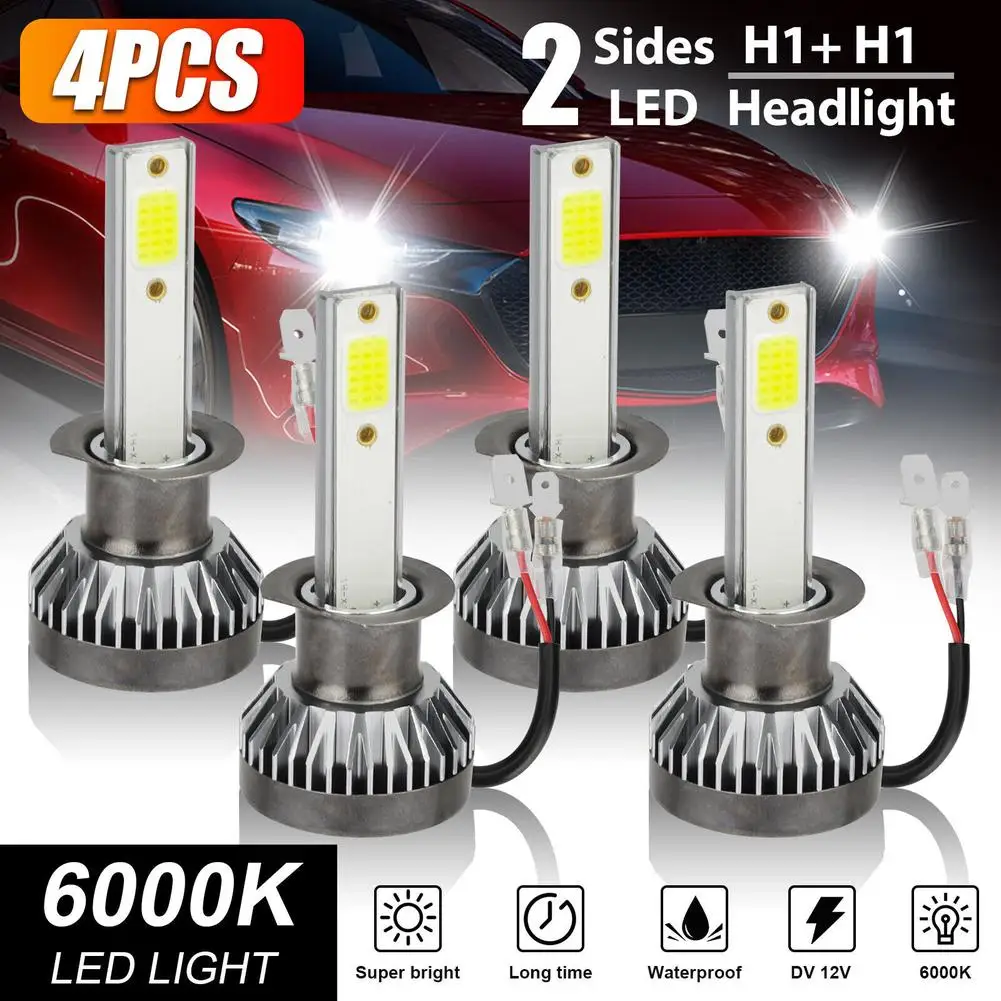 4pcs F2 H1 Led Headlight Bulb Conversion Kit High Low Beam 19200lm 6000k Bright White Ip68 Waterproof
4pcs F2 H1 Led Headlight Bulb Conversion Kit High Low Beam 19200lm 6000k Bright White Ip68 Waterproof