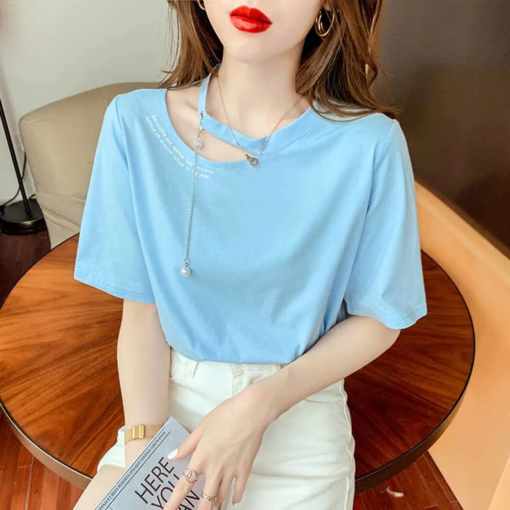 Summer Girls Beading Letter Tee Shirts Women Short Sleeve Cotton T-shirt Woman Casual O-Neck Tops Female Korean Harajuku
Summer Girls Beading Letter Tee Shirts Women Short Sleeve Cotton T-shirt Woman Casual O-Neck Tops Female Korean Harajuku