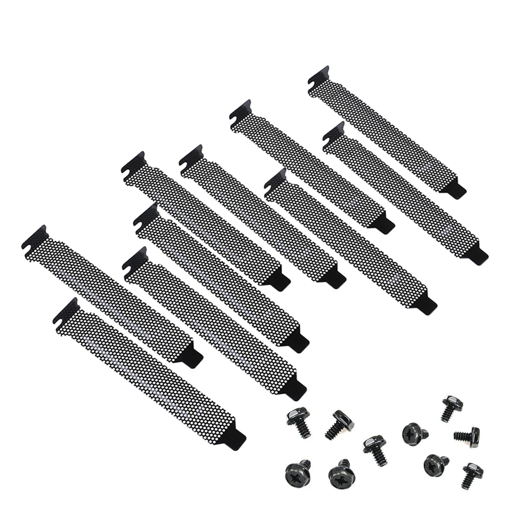 10pcs/pack Black Hard Steel Dust Filter Blanking Plate PCI Slot Cover With Screws
10pcs/pack Black Hard Steel Dust Filter Blanking Plate PCI Slot Cover With Screws