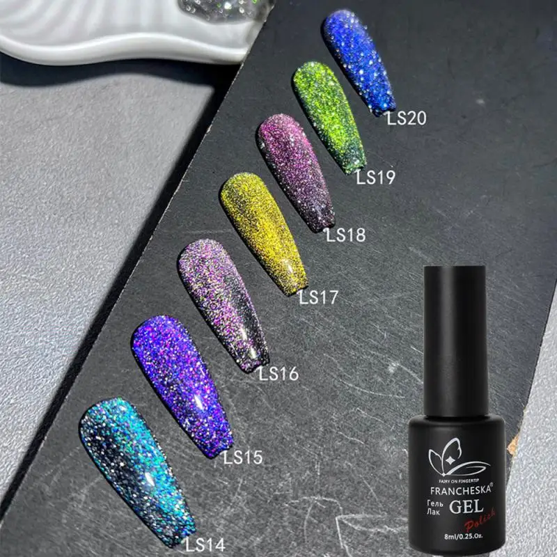 Gel Nail Polish Chameleon Crushing Cat's Eye Gel Semi Permanent Soak Off LED UV Gel Phototherapy Glue Manicure Varnish Design
Gel Nail Polish Chameleon Crushing Cat's Eye Gel Semi Permanent Soak Off LED UV Gel Phototherapy Glue Manicure Varnish Design