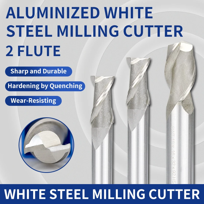 1 pcs /5pcs/10pcs 2 Flute 3x6x8x52 / 6x6x13x57 / 18x16x32x92 CNC machine tool tungsten steel alloy white steel milling cutter
1 pcs /5pcs/10pcs 2 Flute 3x6x8x52 / 6x6x13x57 / 18x16x32x92 CNC machine tool tungsten steel alloy white steel milling cutter