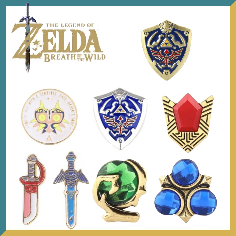 

New Anime Periphery The Legend of Zelda Sword of The Sky Owl Legend Gem Brooch Game Jewelry Figure Ornament Collection Toy Gift