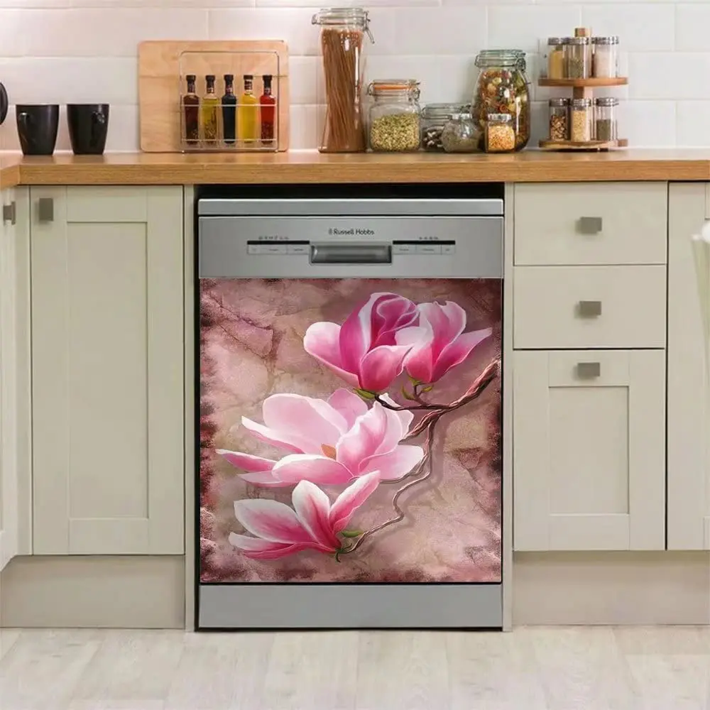 Farm Pink Flowers Oil Painting Magnetic Dishwasher Stickers Door Cover Decorative Red Floral Fridge Magnets Refrigerator Sticker
Farm Pink Flowers Oil Painting Magnetic Dishwasher Stickers Door Cover Decorative Red Floral Fridge Magnets Refrigerator Sticker