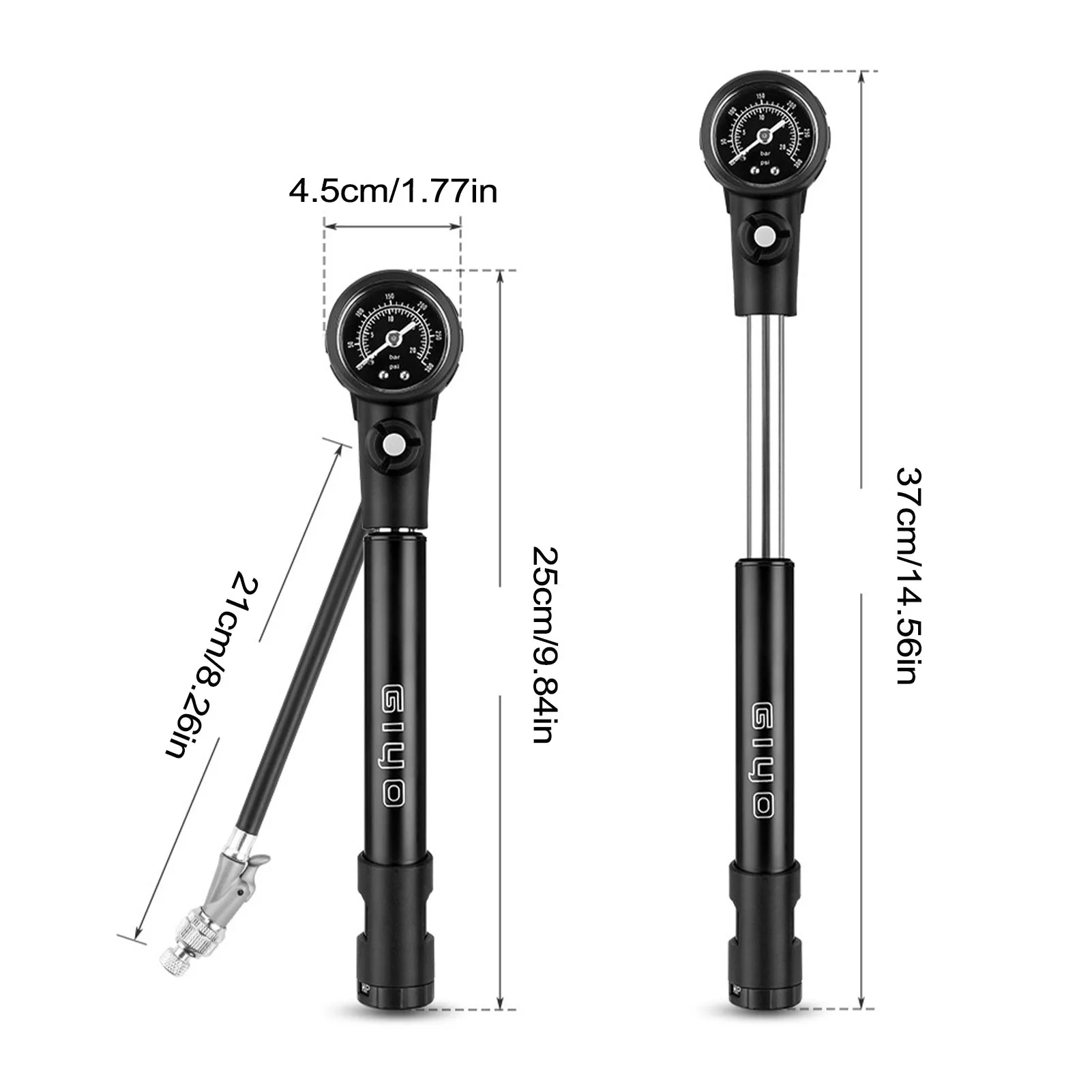 Bike Pump Mini Portable Hand Bicycle Pump with Pressure Gauge Bike Pump Fits Presta Schrader Valve for Road Bike Mountain Bike
Bike Pump Mini Portable Hand Bicycle Pump with Pressure Gauge Bike Pump Fits Presta Schrader Valve for Road Bike Mountain Bike