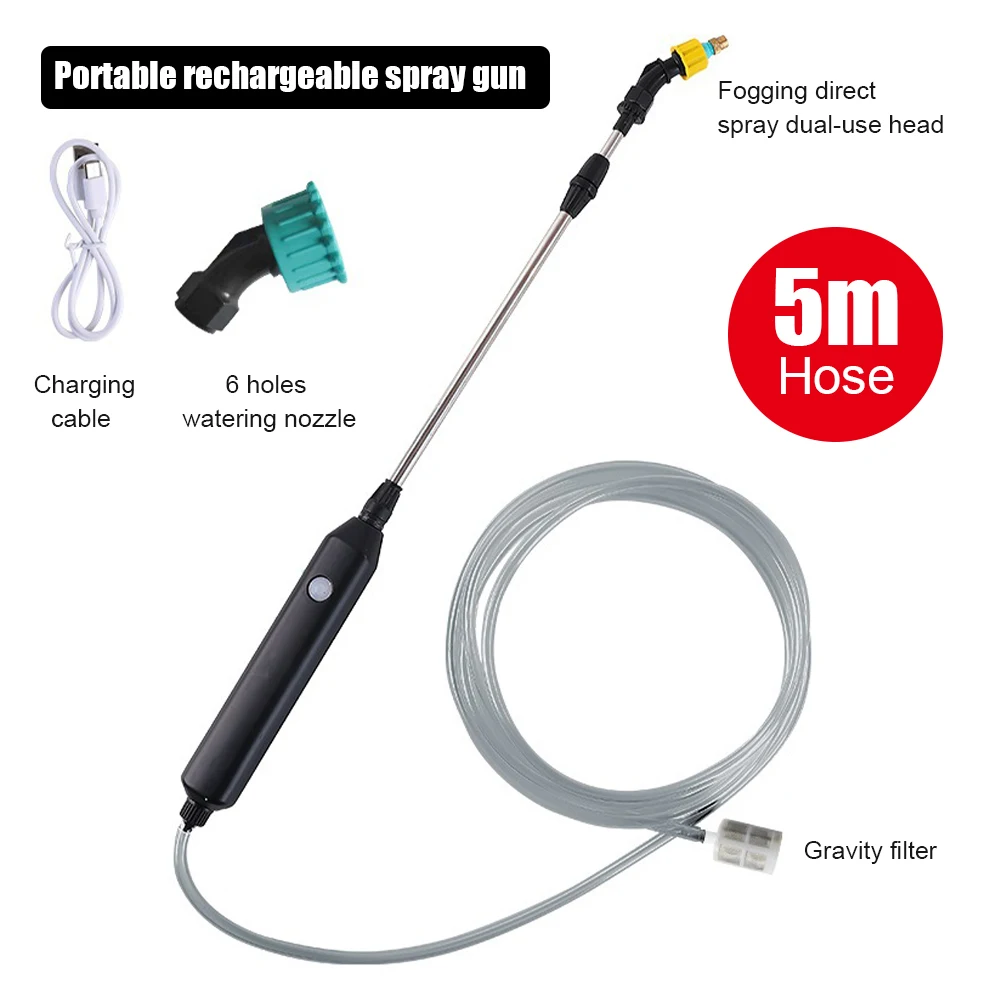 USB Rechargeable Electric Spray Gun 2/3/5m Automatic Electric Sprayer Garden Plant Watering Spray Gun Sprayers Garden Supplies
USB Rechargeable Electric Spray Gun 2/3/5m Automatic Electric Sprayer Garden Plant Watering Spray Gun Sprayers Garden Supplies