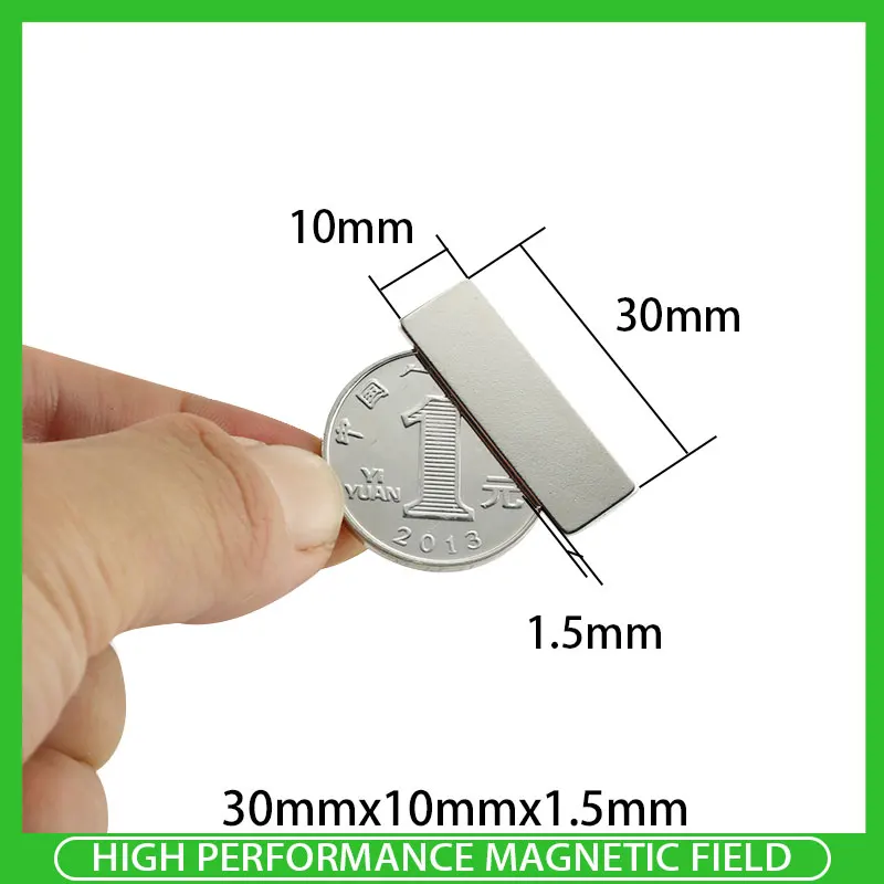 5~100PCS 30x10x1.5mm Neodymium Magnet 30mm x 10mm x 1.5mm N35 NdFeB Block Super Powerful Strong Permanent Magnet Disc
5~100PCS 30x10x1.5mm Neodymium Magnet 30mm x 10mm x 1.5mm N35 NdFeB Block Super Powerful Strong Permanent Magnet Disc