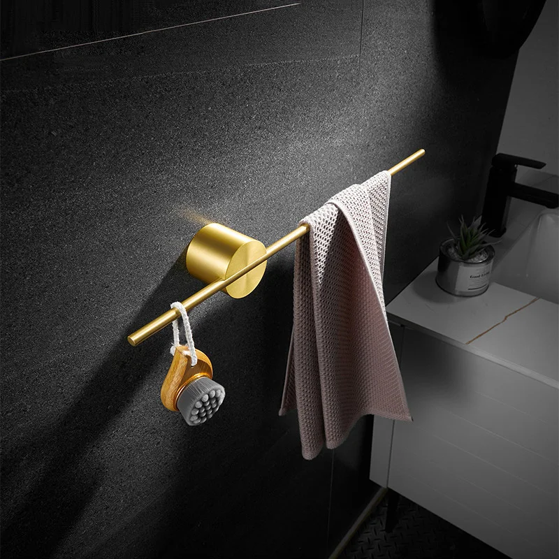 YCRAYS Brushed Gold Wood Towel Rack Bathroom Black Wall Mounted Movable Bath Bar Hanger Toilet Paper Shoes Holder Accessories
YCRAYS Brushed Gold Wood Towel Rack Bathroom Black Wall Mounted Movable Bath Bar Hanger Toilet Paper Shoes Holder Accessories