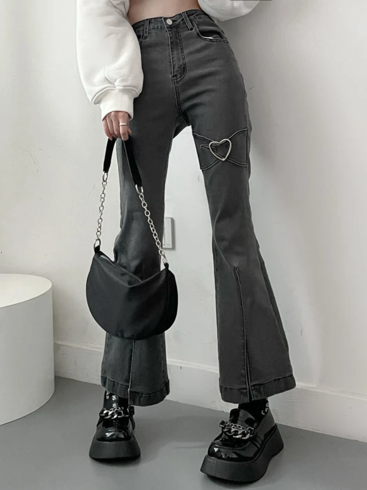 QWEEK Y2K Harajuku Flare Jeans Women Japanese Style 90s Vintage Grey Slim Denim Pants Fairy Grunge High Waist Trousers Aesthetic
QWEEK Y2K Harajuku Flare Jeans Women Japanese Style 90s Vintage Grey Slim Denim Pants Fairy Grunge High Waist Trousers Aesthetic