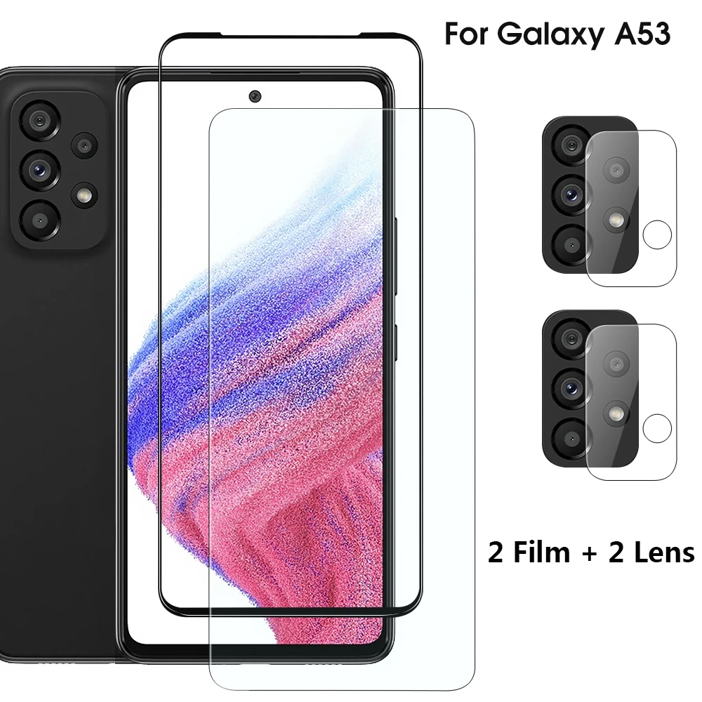 Закаленное стекло 4 в 1 для Samsung A53, защита экрана, защита от царапин, Передняя пленка, задняя пленка для объектива камеры Samsung A53 
Закаленное стекло 4 в 1 для Samsung A53, защита экрана, защита от царапин, Передняя пленка, задняя пленка для объектива камеры Samsung A53