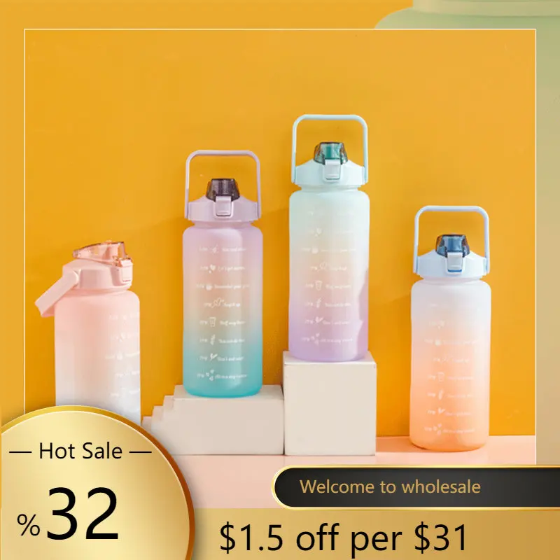2L Large Capacity Water Bottle with Bounce Cover Time Scale Reminder Frosted Cup with Cute Stickers for Outdoor Sports Fitness
2L Large Capacity Water Bottle with Bounce Cover Time Scale Reminder Frosted Cup with Cute Stickers for Outdoor Sports Fitness