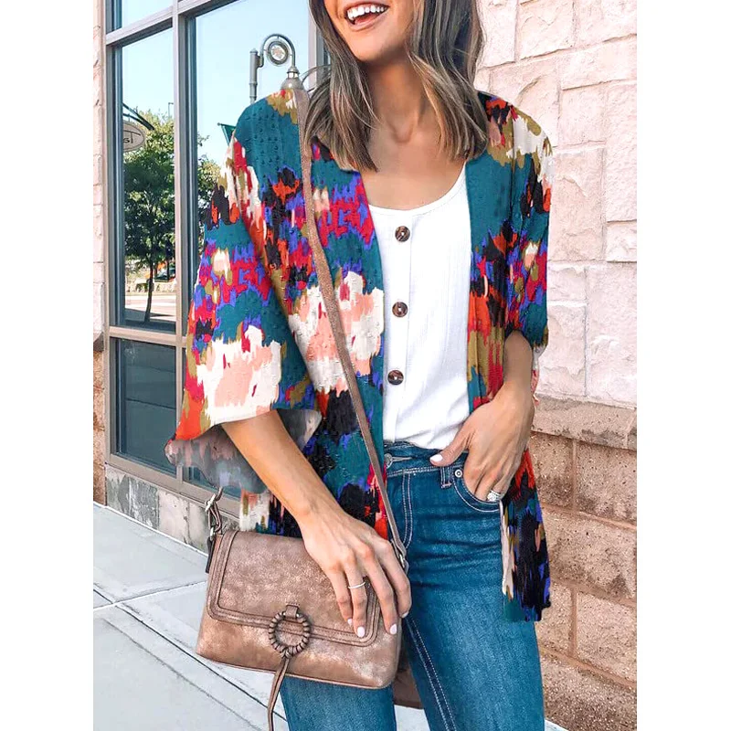 2023 Spring/summer Women's New Printed Ice Silk Pleated Casual Coat Fashion Irregular Elegant Plus Size Top
2023 Spring/summer Women's New Printed Ice Silk Pleated Casual Coat Fashion Irregular Elegant Plus Size Top