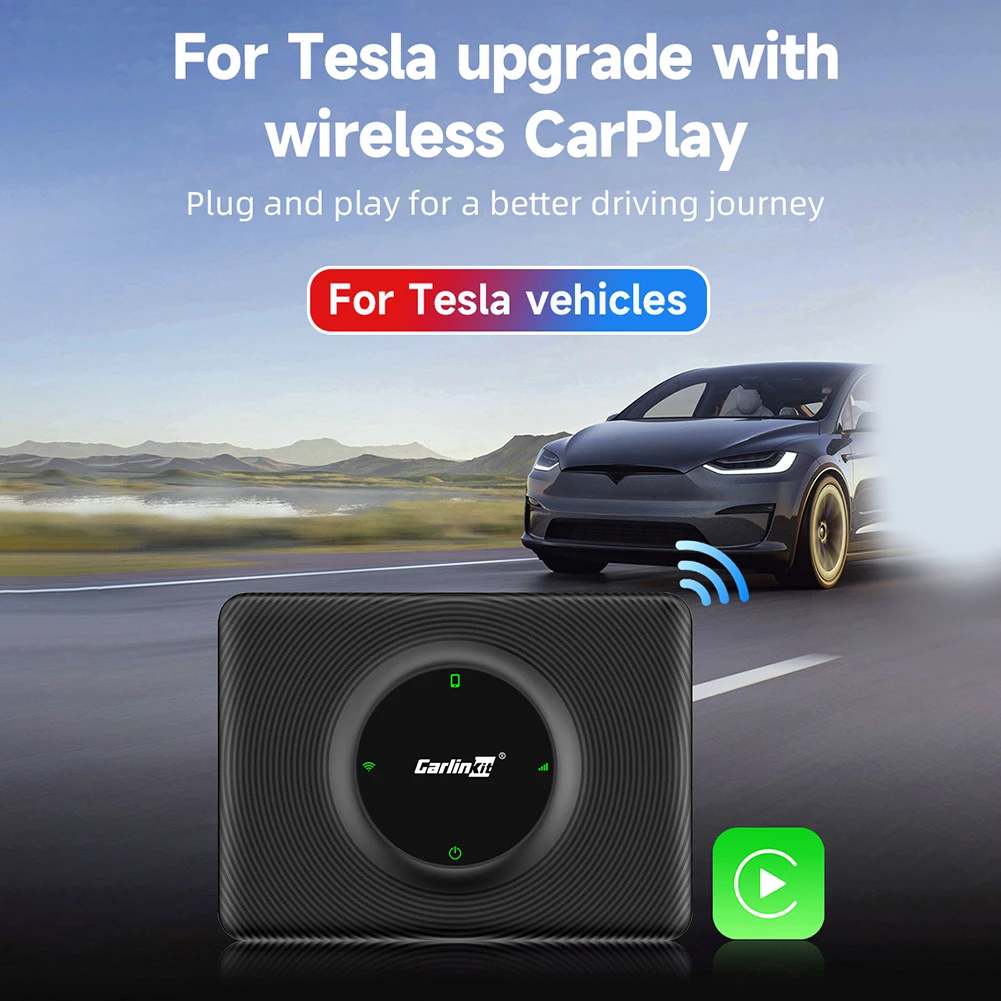 Wireless CarPlay For Tesla Model 3 Model Y Accessories Wireless CarPaly Adapter Ai Box WiFi 5G-Connect Plug And Play
Wireless CarPlay For Tesla Model 3 Model Y Accessories Wireless CarPaly Adapter Ai Box WiFi 5G-Connect Plug And Play