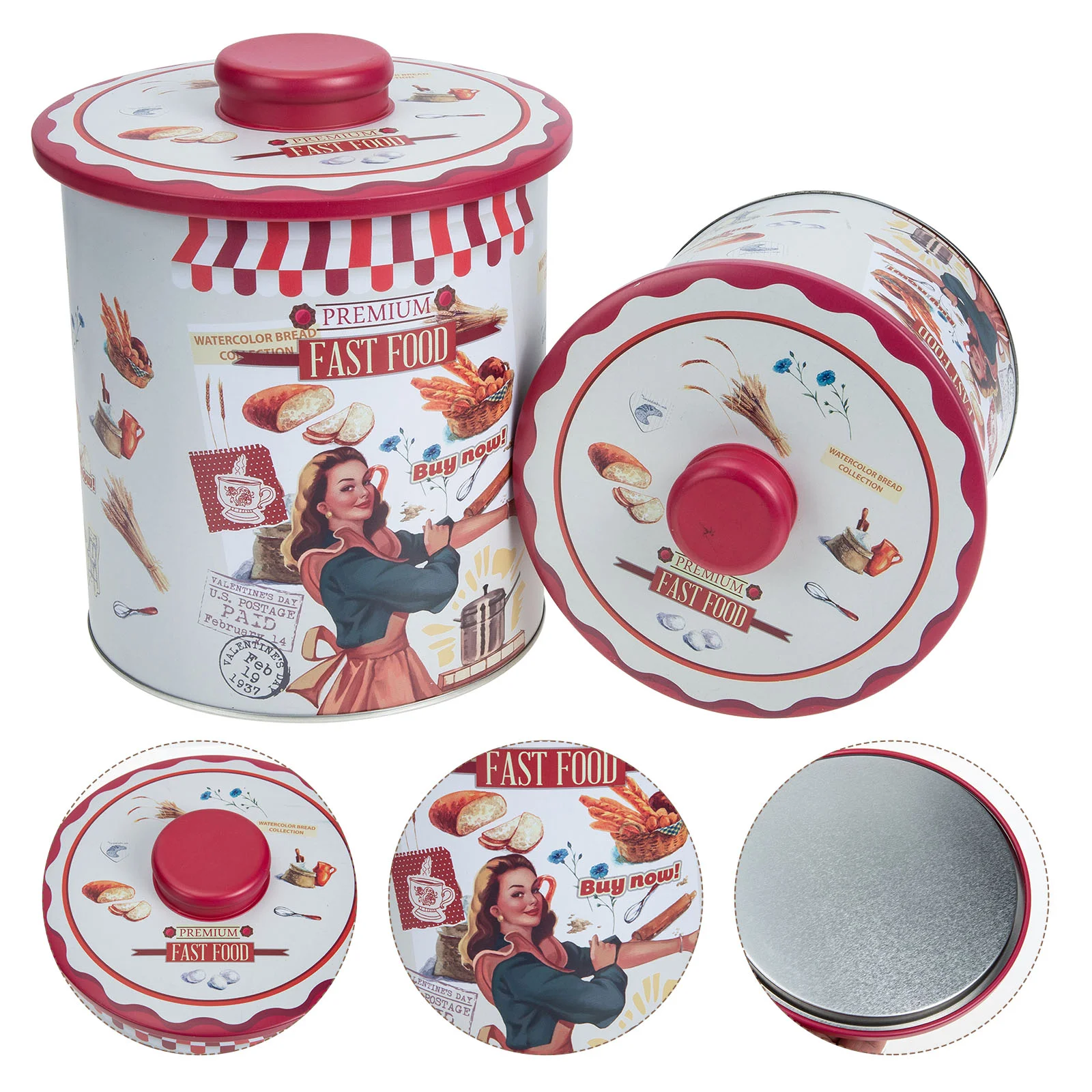 2 Pcs Cookie Candy Jar Desktop Organizer Storage Creative Lid Gift Chocolate Portable Case Snack Holder Container Biscuit Party
2 Pcs Cookie Candy Jar Desktop Organizer Storage Creative Lid Gift Chocolate Portable Case Snack Holder Container Biscuit Party