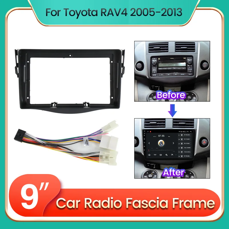 Android 2DIN Автомобильная рама Fascia Для Toyota RAV4 3 XA30 2005 - 2013 с кабельным фитингом панель комплект для 9-дюймового хоста
Android 2DIN Автомобильная рама Fascia Для Toyota RAV4 3 XA30 2005 - 2013 с кабельным фитингом панель комплект для 9-дюймового хоста