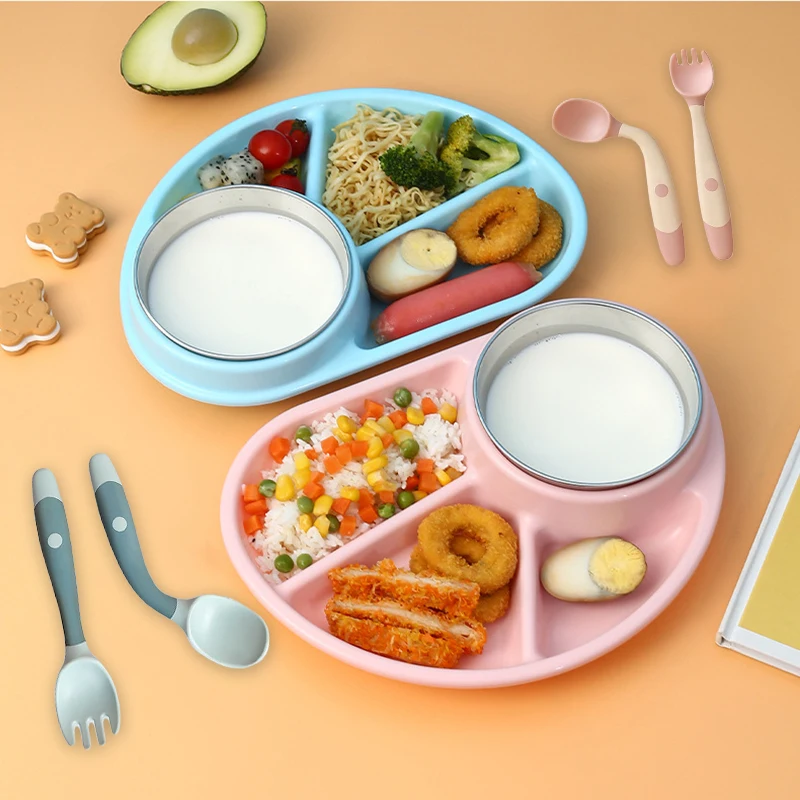Children's Dinner Plate Stainless Steel Baby Food Bowl Divided Table Plate Supplementary Dish Anti-fall Removable Plastic Plate
Children's Dinner Plate Stainless Steel Baby Food Bowl Divided Table Plate Supplementary Dish Anti-fall Removable Plastic Plate