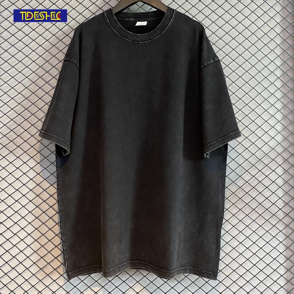 2022 Summer Washed T Shirt Men Europe America Solid Color 320g Cotton T-Shirts Oversized Casual Hip Hop Streetwear Men Clothing
2022 Summer Washed T Shirt Men Europe America Solid Color 320g Cotton T-Shirts Oversized Casual Hip Hop Streetwear Men Clothing