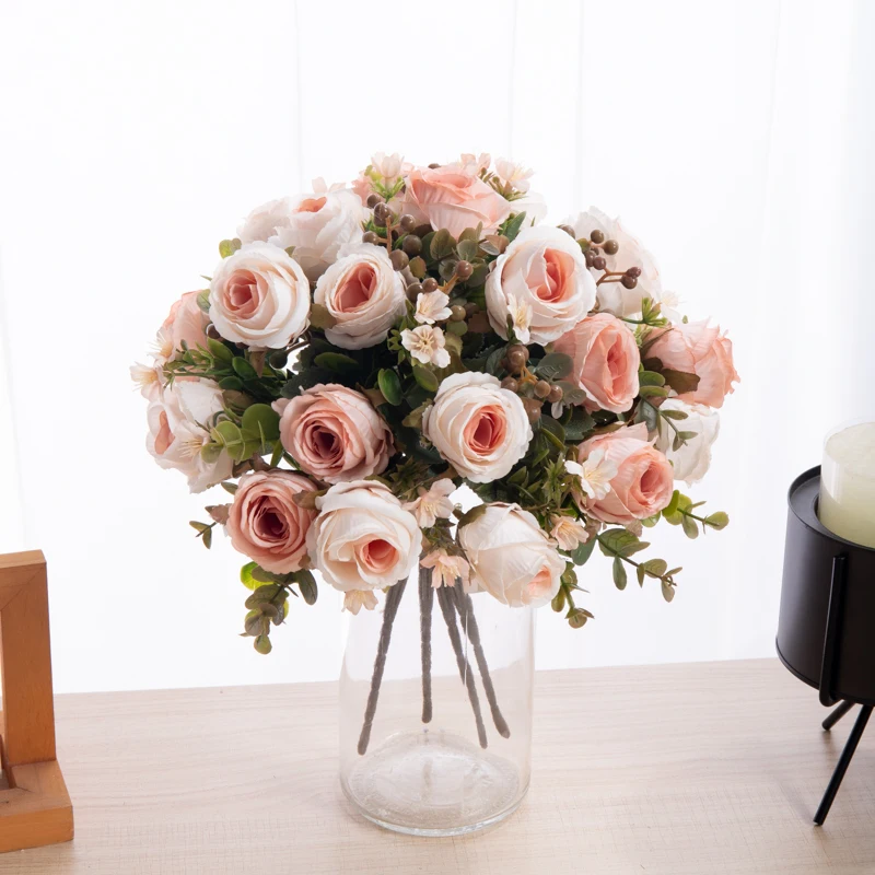 Rayon Rose Wedding Bridal Bouquet Decoration Party Supplies High Quality Autumn Bouquet Living Room Flower Arrangement
Rayon Rose Wedding Bridal Bouquet Decoration Party Supplies High Quality Autumn Bouquet Living Room Flower Arrangement
