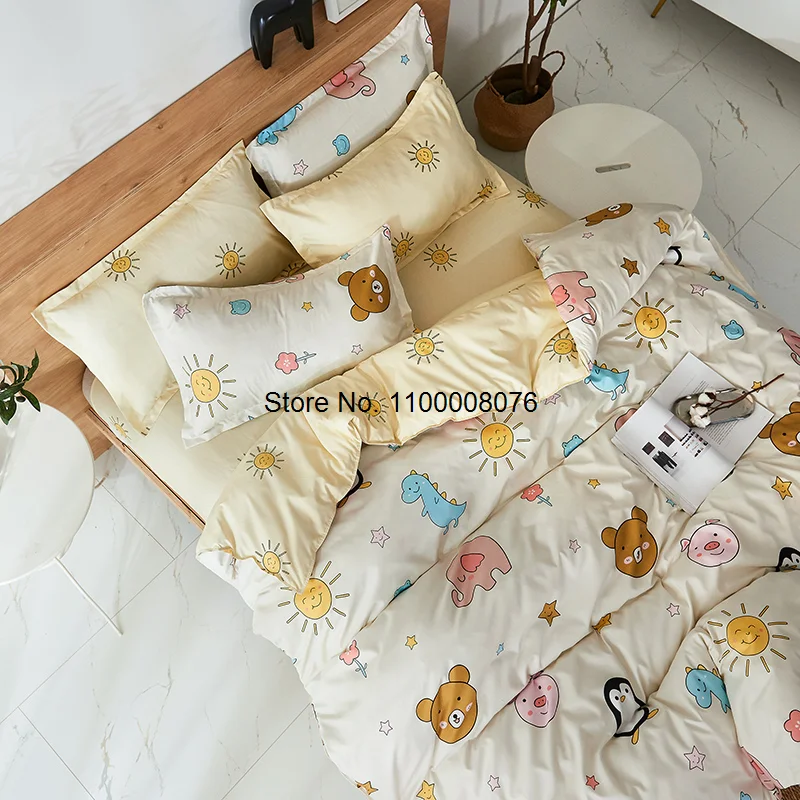Bedroom 3/4pcs King Size Bedding Sets Duvet Cover Sets Pillowcases Flat sheet Children's Gifts Happy forest
Bedroom 3/4pcs King Size Bedding Sets Duvet Cover Sets Pillowcases Flat sheet Children's Gifts Happy forest