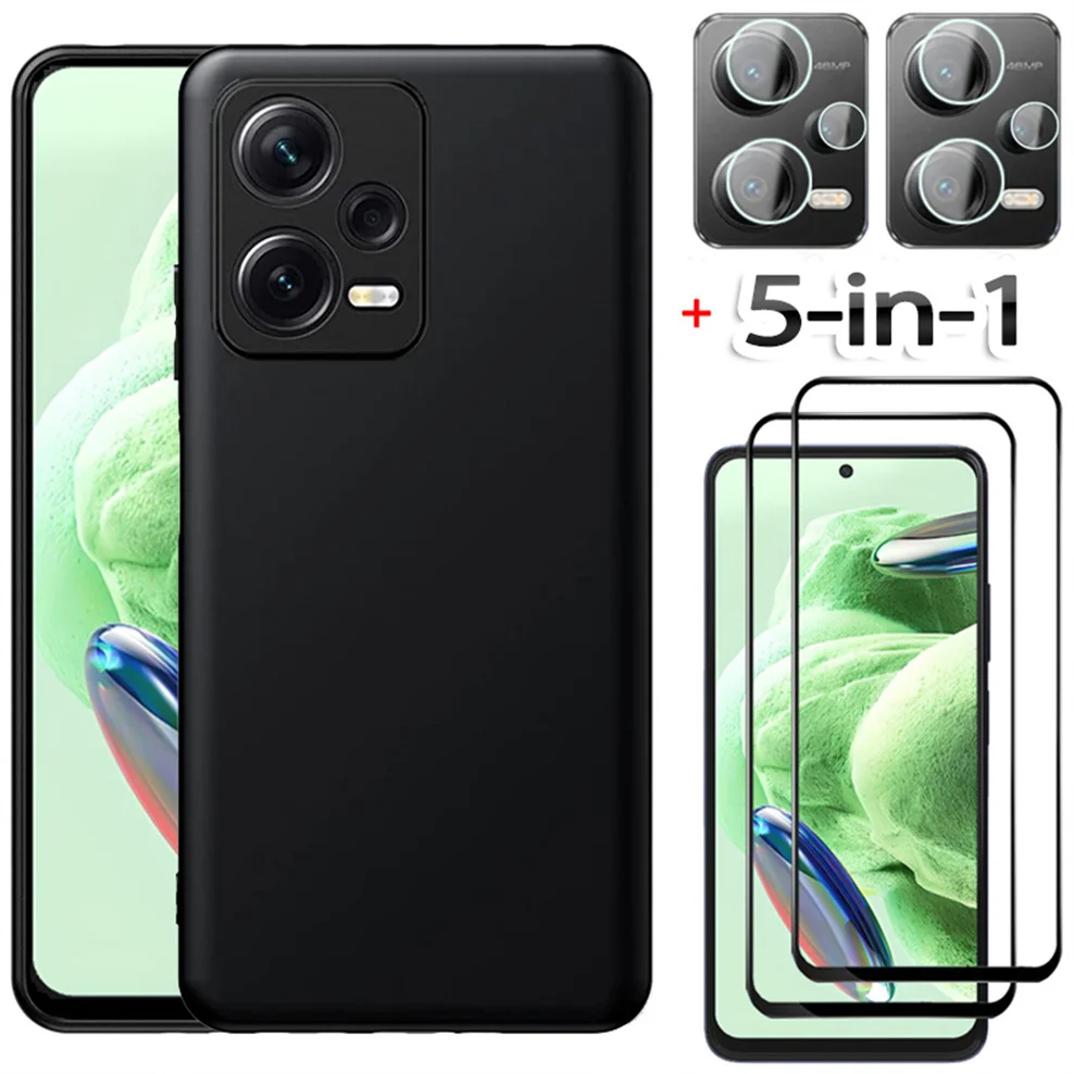 Redmi Note12 Pro+ Case, Black Case+Tempered Glass for Xiaomi Note 12 Soft TPU Phone Cases Note12 Pro Plus Cover Redmi Note 12 5G
Redmi Note12 Pro+ Case, Black Case+Tempered Glass for Xiaomi Note 12 Soft TPU Phone Cases Note12 Pro Plus Cover Redmi Note 12 5G