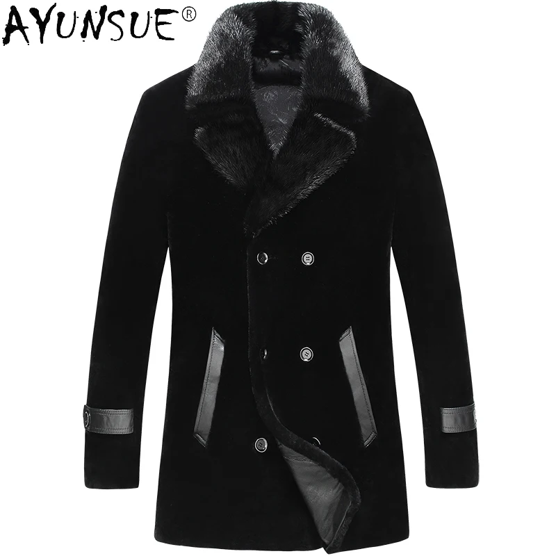 AYUNSUE Fashion Genuine Woolen Coats Jacket Men Clothing Raccoon Fur Collar Mens Real Mink Fur Collar Warm Coat Winter Clothes
AYUNSUE Fashion Genuine Woolen Coats Jacket Men Clothing Raccoon Fur Collar Mens Real Mink Fur Collar Warm Coat Winter Clothes