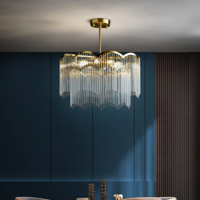 Modern LED Living Room Chandelier Home Decorative Tassel Glass Chandelier Ceiling Light Living Room Indoor Lighting Fixtures
Modern LED Living Room Chandelier Home Decorative Tassel Glass Chandelier Ceiling Light Living Room Indoor Lighting Fixtures