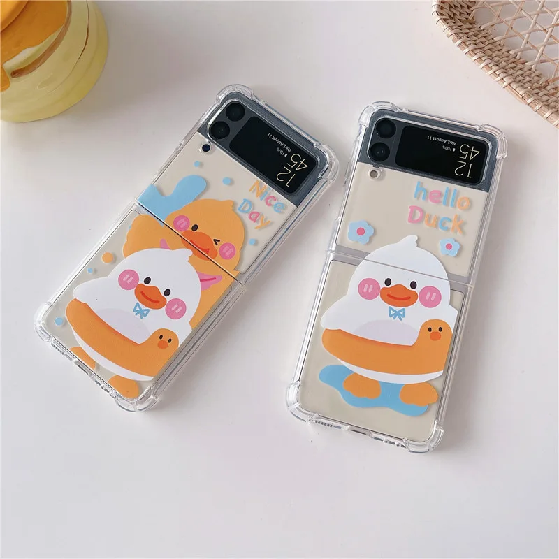 Summer Cute Duck Transparent Phone Case for Samsung Galaxy Z Flip 3 5G Hard PC Back Cover for ZFlip3 Case Protective Shell
Summer Cute Duck Transparent Phone Case for Samsung Galaxy Z Flip 3 5G Hard PC Back Cover for ZFlip3 Case Protective Shell