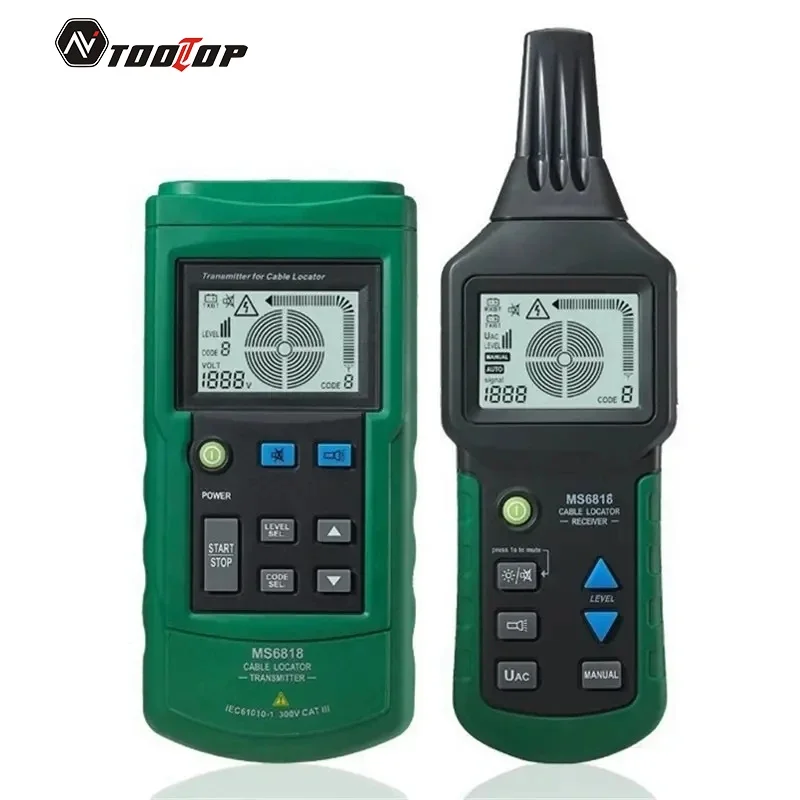 MS6818 Portable Network Cable Tester Professional 12-400V AC/DC Metal Pipe Locator Wire Telephone Cable Tracker
MS6818 Portable Network Cable Tester Professional 12-400V AC/DC Metal Pipe Locator Wire Telephone Cable Tracker