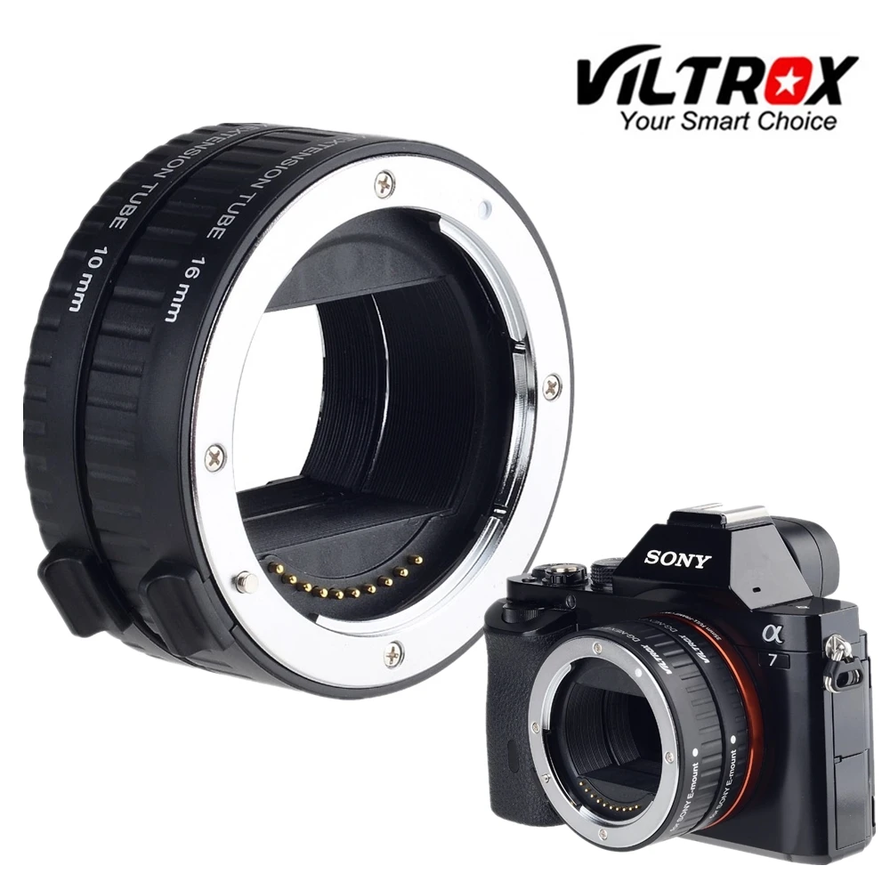 Viltrox DG-NEX Auto Focus Macro Extension Tube Lens Adapter For Sony E Mount Camera A9 A7II A7RII A7SII A6500 A6300
Viltrox DG-NEX Auto Focus Macro Extension Tube Lens Adapter For Sony E Mount Camera A9 A7II A7RII A7SII A6500 A6300