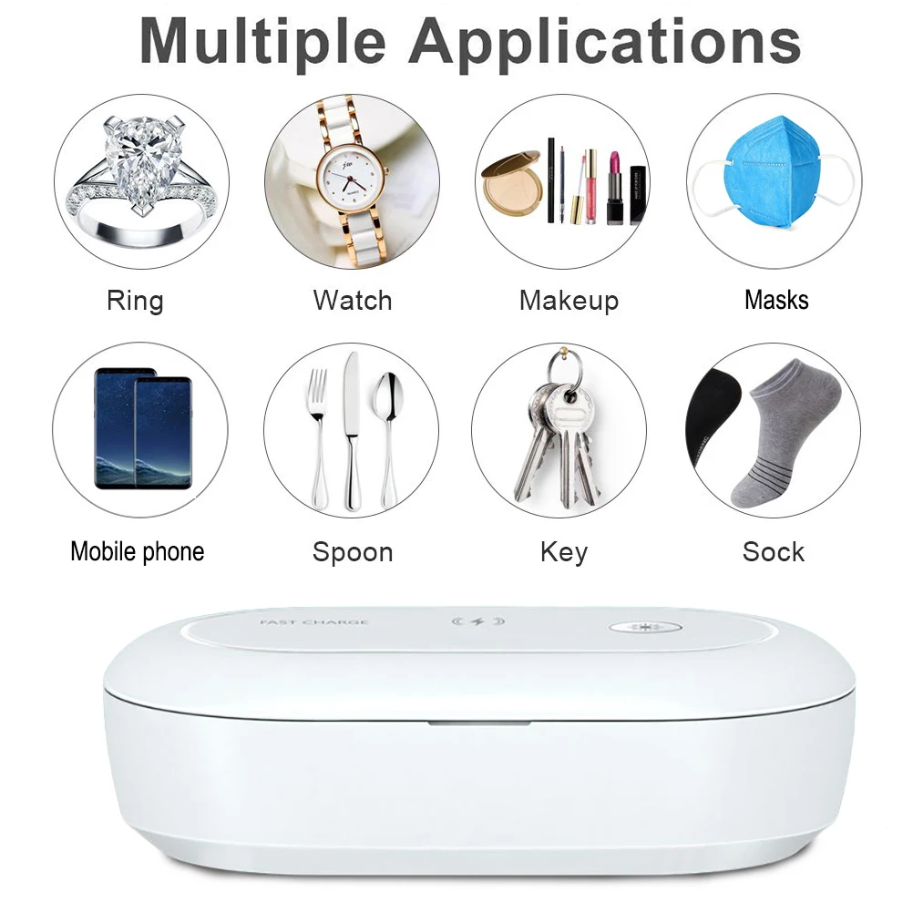 UV Ozone Sterilizer UV Disinfection Box with Wireless Charging and Fromatherapy Function
UV Ozone Sterilizer UV Disinfection Box with Wireless Charging and Fromatherapy Function