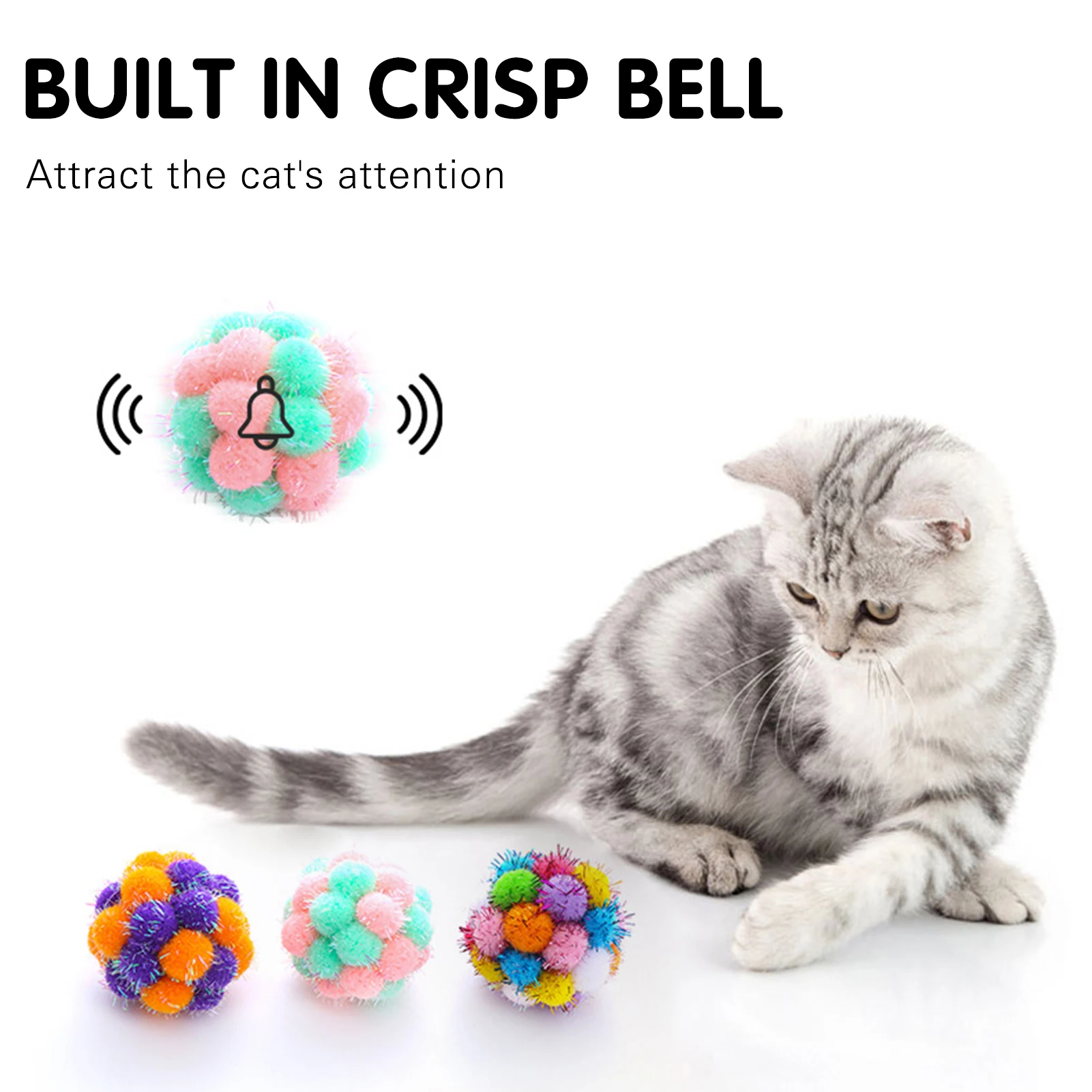 Pet Plush Toy Ball With Built In Bells Interactive Toy For Cat Training Indoor Plush Attention Grabber Handmade Home Accessories
Pet Plush Toy Ball With Built In Bells Interactive Toy For Cat Training Indoor Plush Attention Grabber Handmade Home Accessories