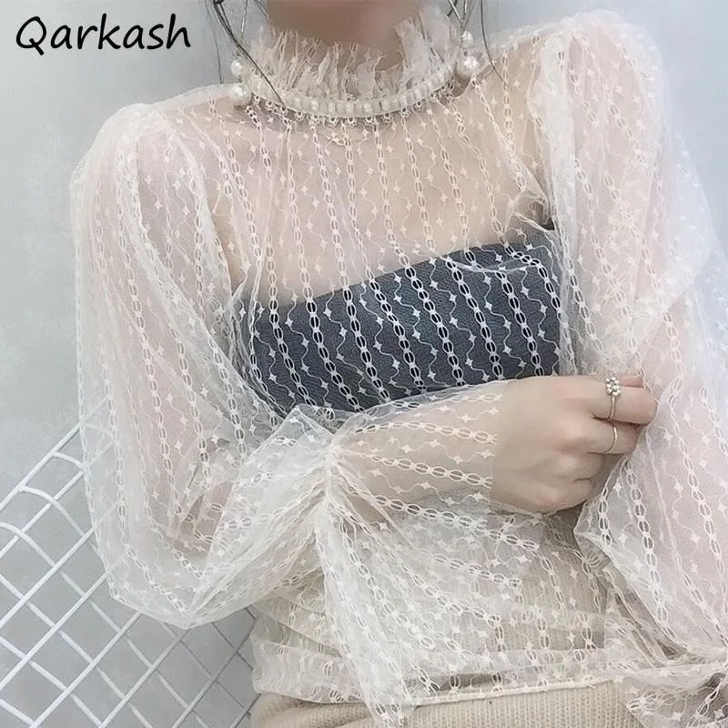 Sheer Blouses Women Baggy Summer Lace Lantern Sleeve Fashion Ulzzang Solid Sweet Sexy All-match Soft Ins Casual Blusas Street
Sheer Blouses Women Baggy Summer Lace Lantern Sleeve Fashion Ulzzang Solid Sweet Sexy All-match Soft Ins Casual Blusas Street