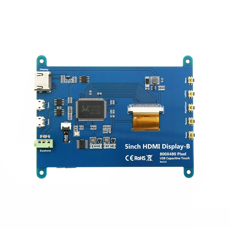 5 дюймов для Raspberry Pi HDMI-совместимый Raspberry Pi 3B +/4B ЖК-дисплей USB емкостный 480X800 сенсорный экран
5 дюймов для Raspberry Pi HDMI-совместимый Raspberry Pi 3B +/4B ЖК-дисплей USB емкостный 480X800 сенсорный экран
