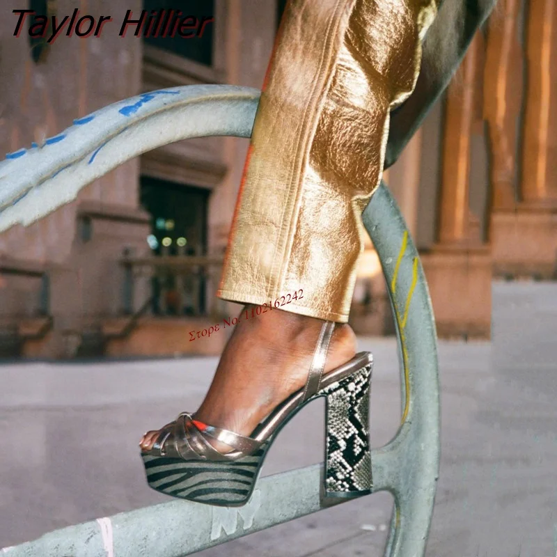 Сандалии женские на платформе и высоком каблуке, пикантные туфли со змеиным принтом, с ремешком с пряжкой, модная обувь для банкета
Сандалии женские на платформе и высоком каблуке, пикантные туфли со змеиным принтом, с ремешком с пряжкой, модная обувь для банкета