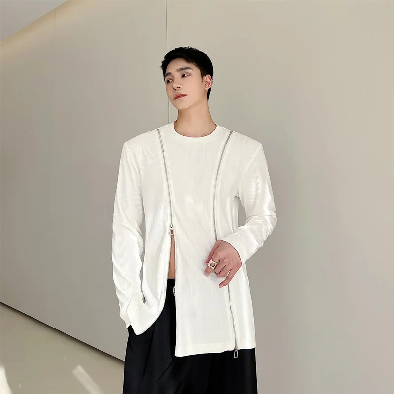 SYUHGFA модный дизайн двойной молнии Мужской Топ с длинным рукавом Круглый вырез Футболка сплошной цвет нишевой дизайн мужская одежда тренд 2023
SYUHGFA модный дизайн двойной молнии Мужской Топ с длинным рукавом Круглый вырез Футболка сплошной цвет нишевой дизайн мужская одежда тренд 2023